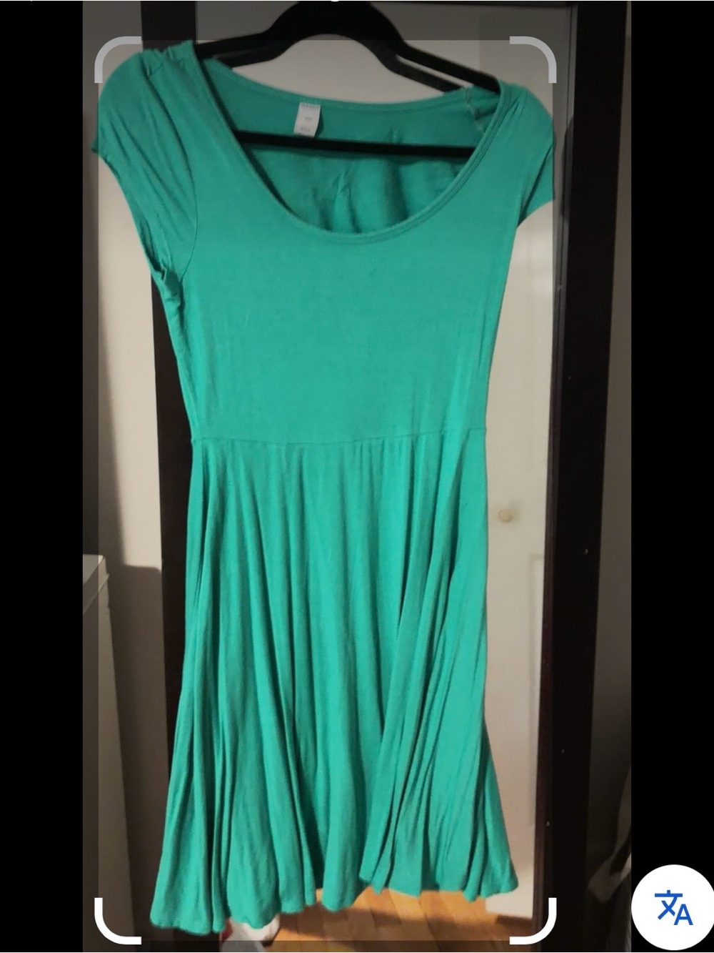 Old Navy Women's Teal Scoop Neck Fit-and-Flare Dress